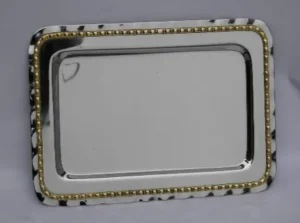 bandeja-rectangular-acero-cincelada-con-moldura-perle-alpaca-nevey