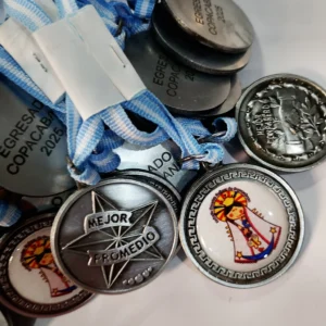 Medallas de Hierro Grabadas con Dome y Grabado
