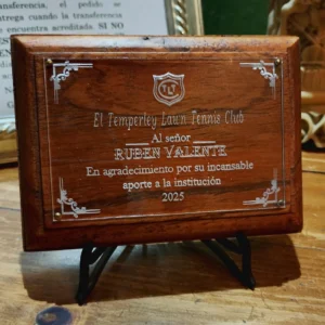 Plaqueta de acrilico personalizada