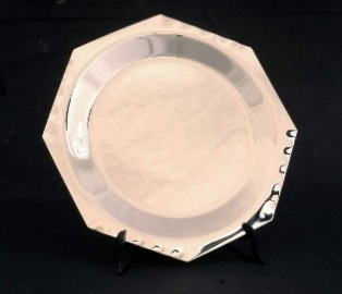 Plato octogonal Cincelado sin moldura