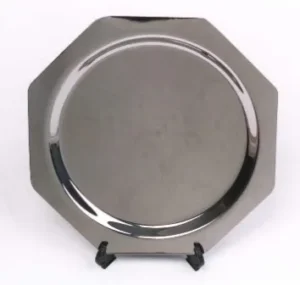 plato-homenaje-octogonal-acero-inoxidable-pulido-espejo-nevey