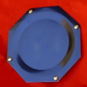 Plato octogonal aluminio negro para premiaciones corporativas