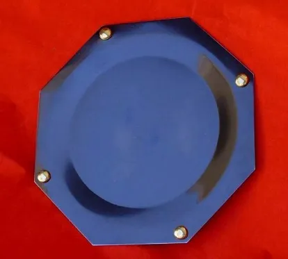 Plato octogonal aluminio negro para premiaciones corporativas