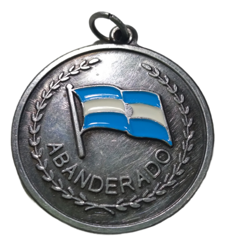 Medalla de Abanderado hierro niquel negro pintada Nevey Medallas