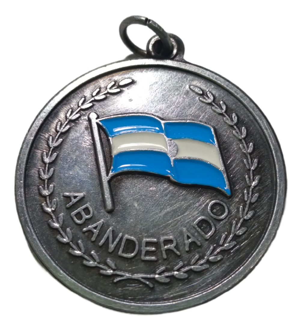 Medalla de Abanderado hierro niquel negro pintada Nevey Medallas