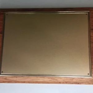 plaqueta conmemorativa de madera y oro para homenaje modelo 5200bm-rotulo