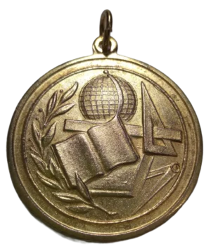 art 2060 estudio 1 dor Medalla de egresado bronce dorado personalizado